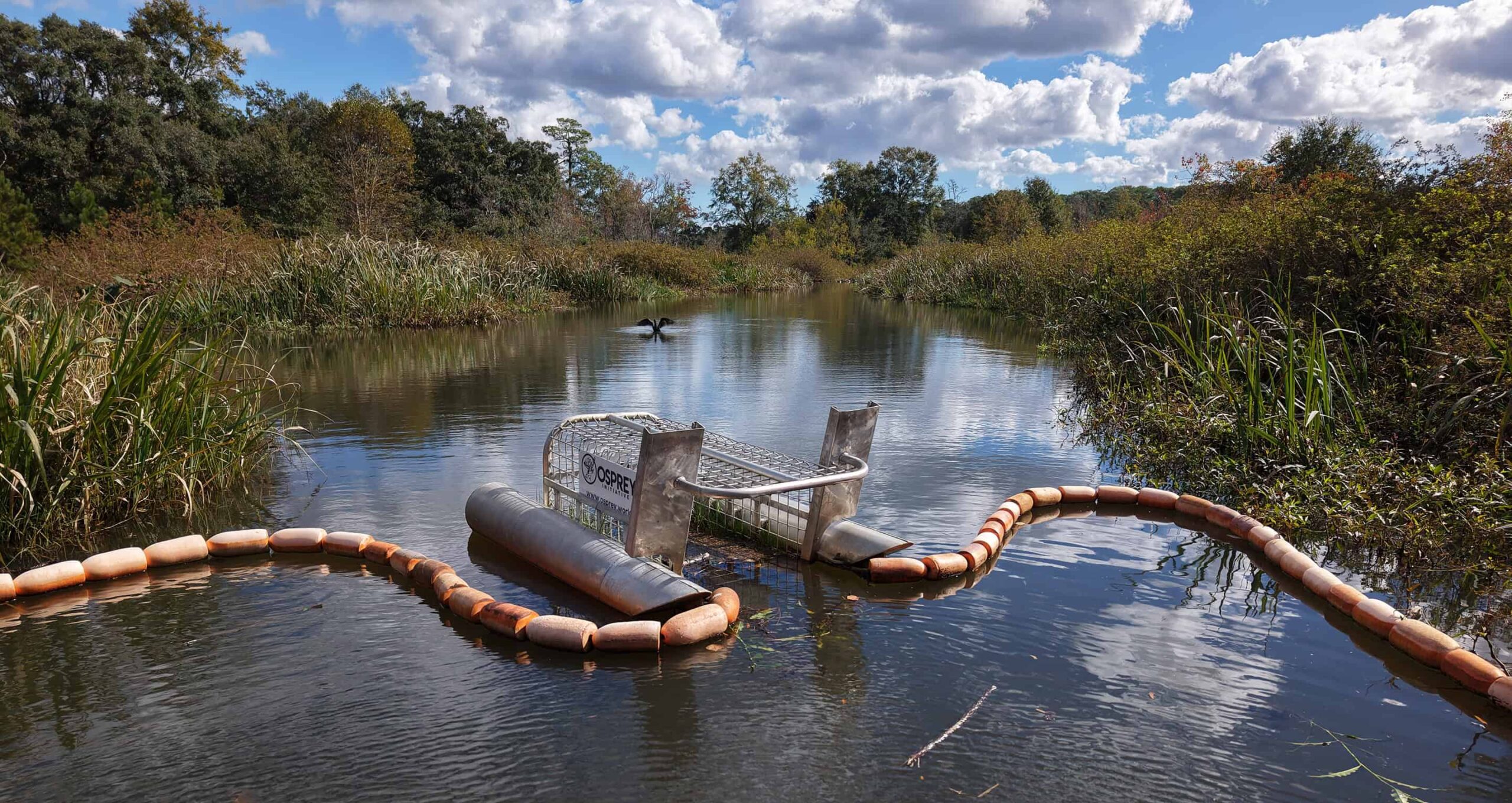 The Litter Gitter deployed in a waterway