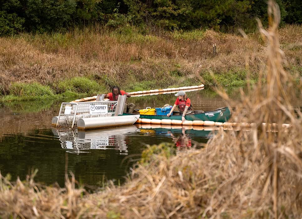 The Osprey Initiative team working the Litter Gitter