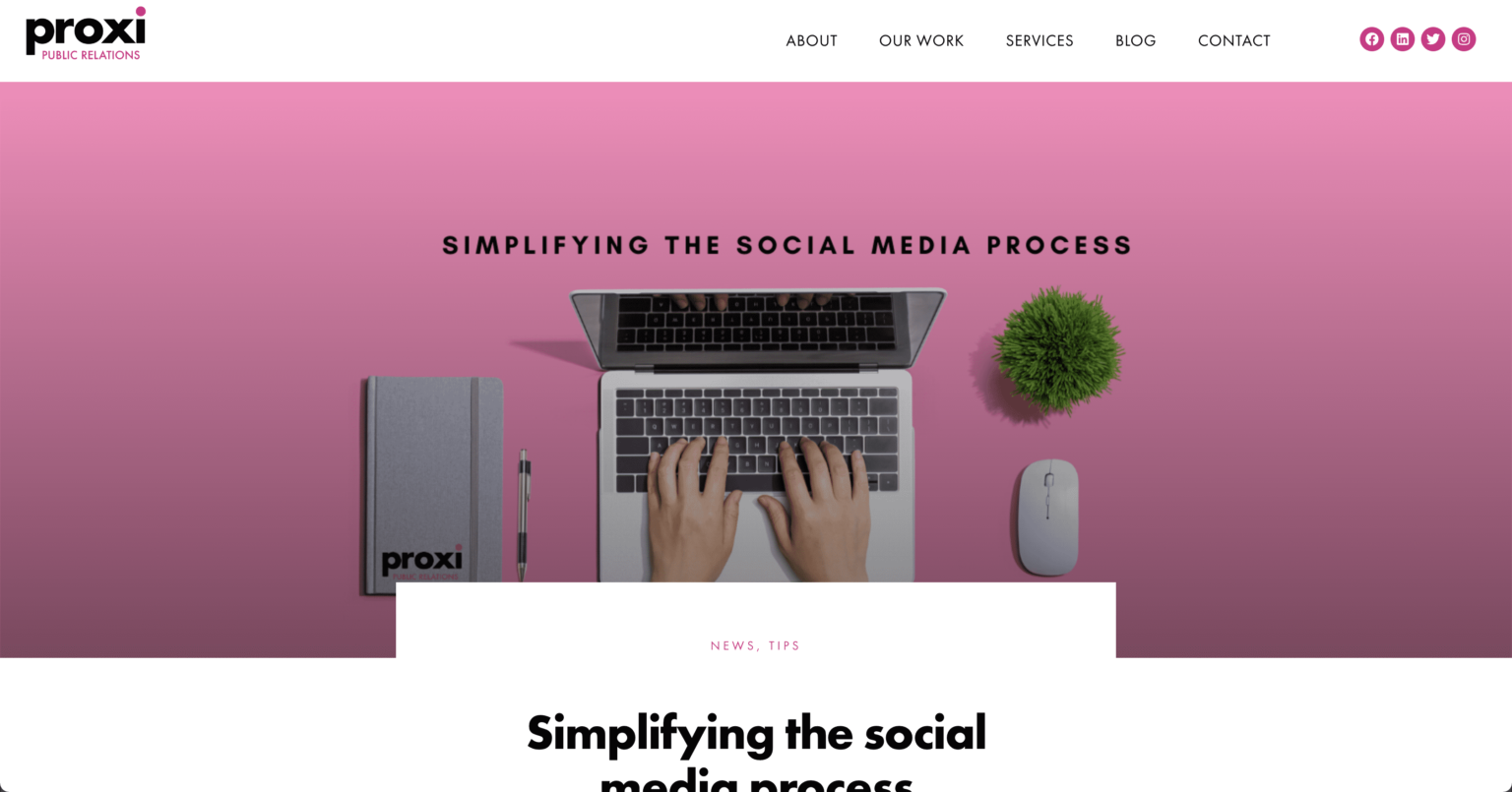 Proxi PR website